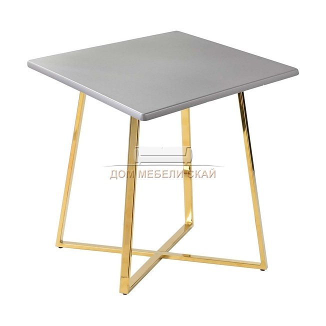 Стол обеденный Haku Gold 80x80, серебро