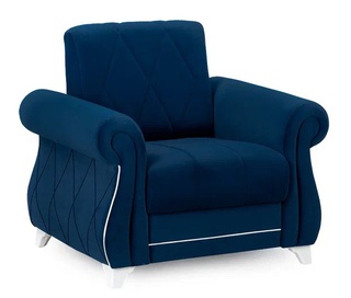 Кресло для отдыха Роуз, синее тк 410