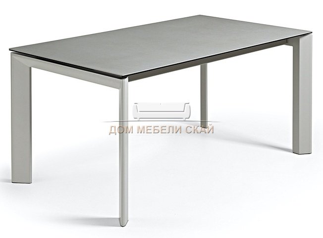 Стол обеденный раздвижной Atta 140(200)x90 серый, фарфоровый гидра plomo CC0182HP