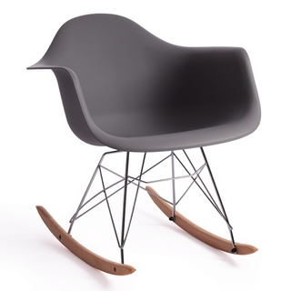 Кресло-качалка CINDY mod. C1025A, серый пластик/натуральный