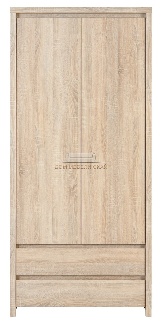 Шкаф 2-дверный для одежды Каспиан SZF2D2S, дуб