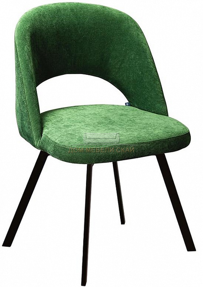 Стул-кресло Lars, велюровый зеленого цвета сканди грин/арки