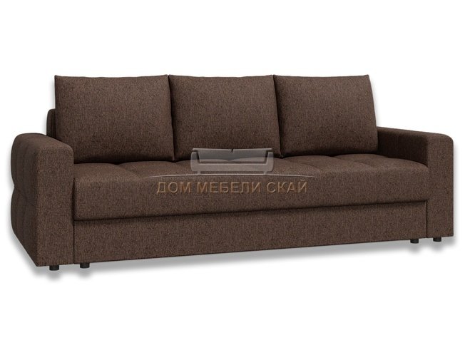 Диван-кровать Лира комфорт 1400, коричневый/рогожка