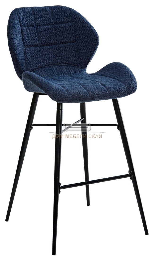 Барный стул MARCEL, рогожка темно-синего цвета