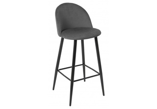 Барный стул Dodo, велюровый серого цвета