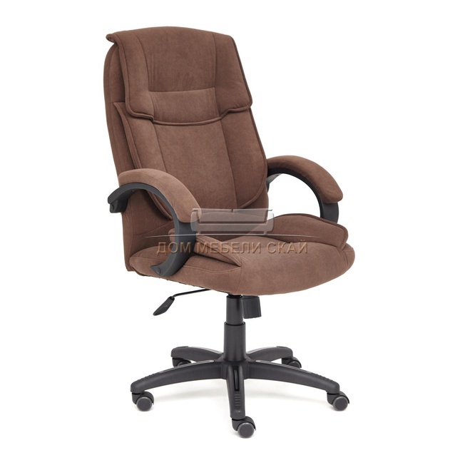 Кресло офисное Ореон Oreon, флок коричневого цвета 6