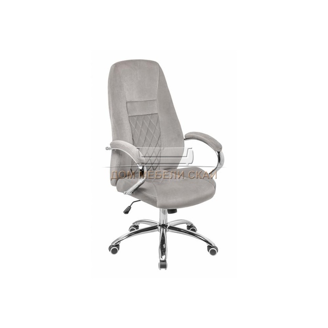 Офисное кресло Aragon, светло-серый велюр