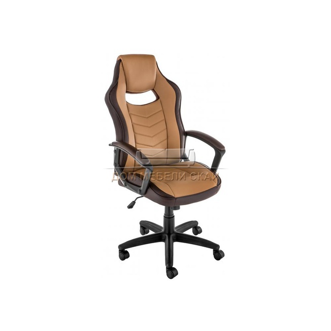 Офисное кресло Gamer, коричневая экокожа