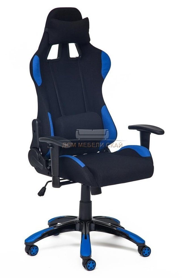 Кресло офисное Айгир iGear, черная рогожка/синяя рогожка