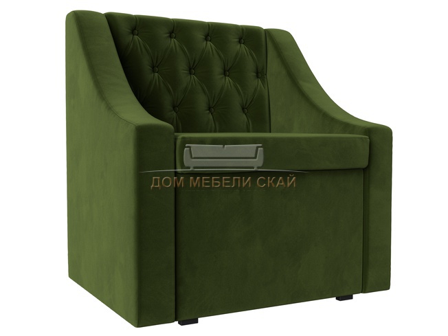 Кресло Мерлин, зеленое/микровельвет