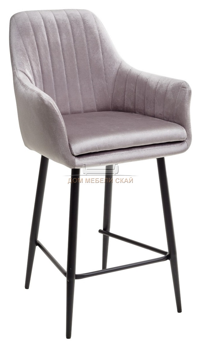 Полубарный стул Роден, велюровый серого цвета Blitz 16