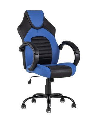Кресло игровое TopChairs Racer Midi, черно-синее