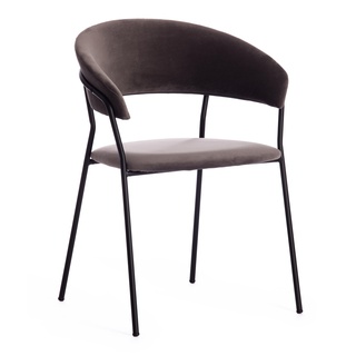 Кресло TURIN mod. 0129571, вельвет серо-коричневый S108 (84 Brown)/черный