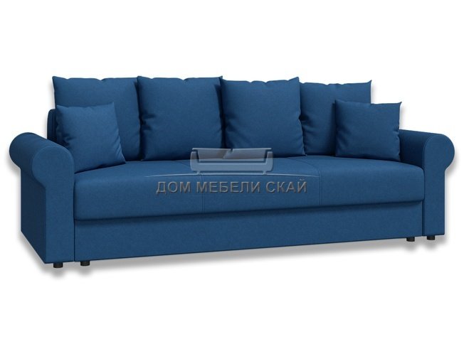 Диван-кровать Лира люкс 1600, синяя рогожка