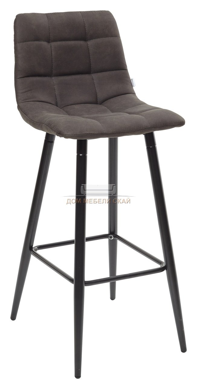 Барный стул SPICE, велюровый темно-серого цвета