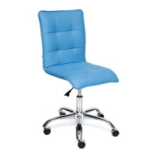 Кресло офисное Зеро Zero, голубая экокожа