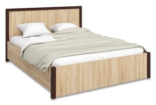 Кровать двуспальная Bauhaus 1600 с подъемным механизмом, дуб сонома