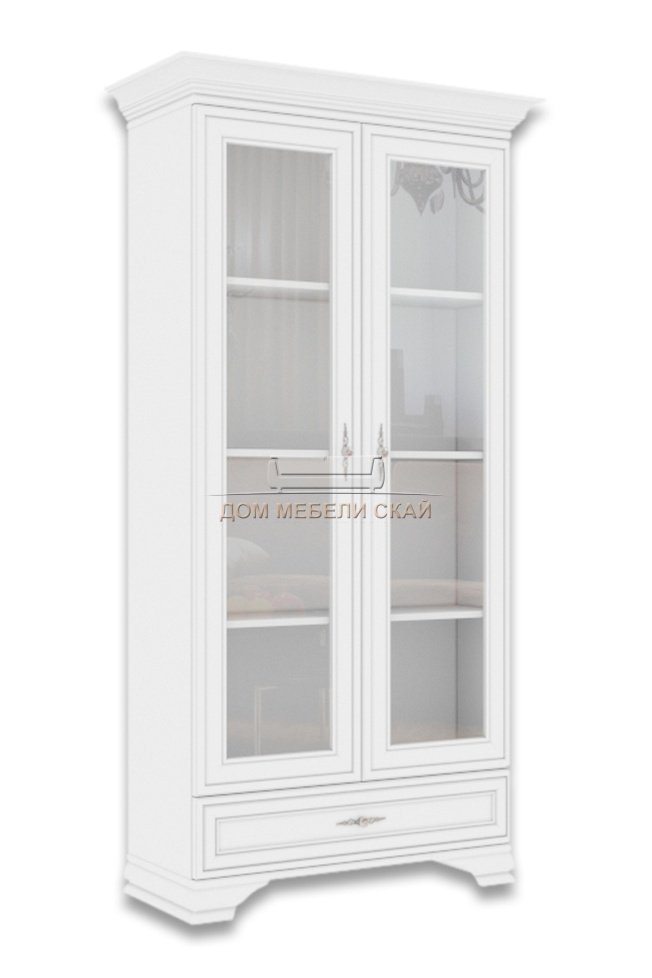 Шкаф-витрина 2-дверный Кентаки REG2W1S, белый