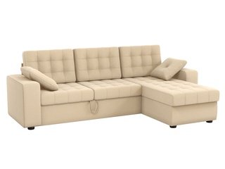 Угловой диван-кровать правый Камелот, бежевый/рогожка