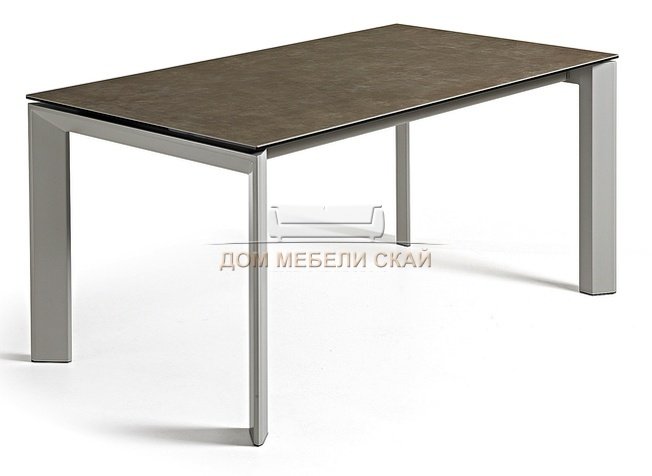 Стол обеденный раздвижной Atta 140(200)x90 серый, фарфоровый вулкан ceniz CC0182VC