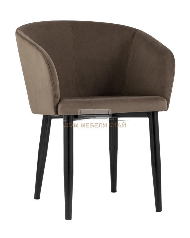 Кресло Ральф, велюровый коричневого цвета