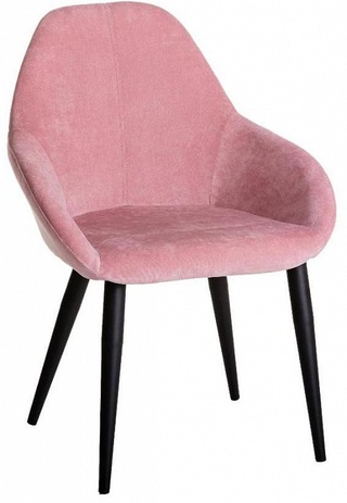 Стул-кресло Kent, микровельвет розововый/черный