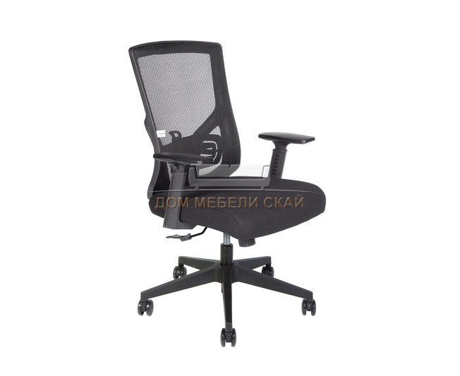 Кресло офисное Гарда LB, черный пластик/черная сетка/черная сидушка