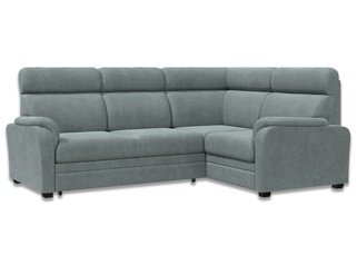 Угловой диван-кровать Омега 3-1, серый велюр