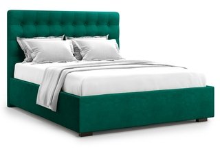 Кровать двуспальная 160x200 Brayers без подъемного механизма, зеленый велюр velutto 33