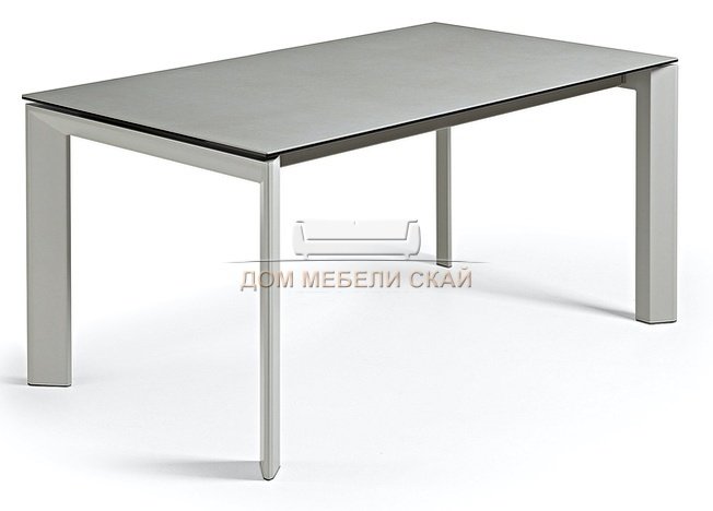 Стол обеденный раздвижной Atta 160(220)x90 серый, фарфоровый/гидра plomo CC0183HP