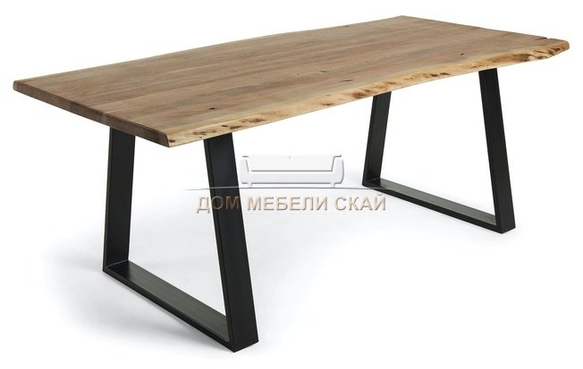 Стол обеденный Sono 160x90, черный каркас/дерево