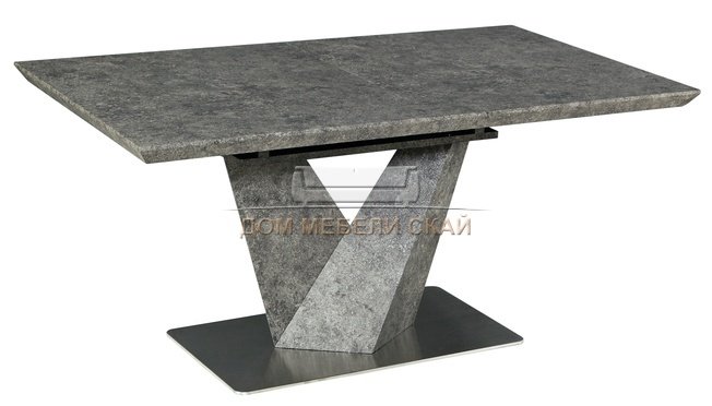 Стол обеденный раздвижной EMPIRE N 160, серый камень