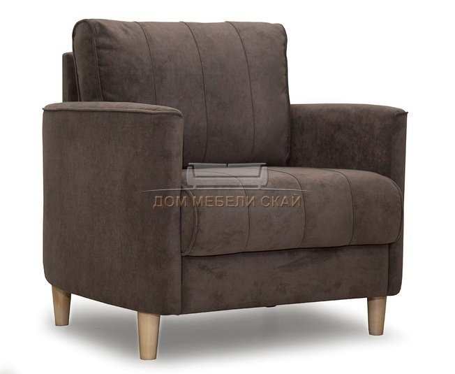 Кресло для отдыха Лора, серо-коричневое тк 331