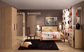 Комплект спальни Bauhaus, дуб сонома